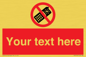 Custom No camera phones Sign